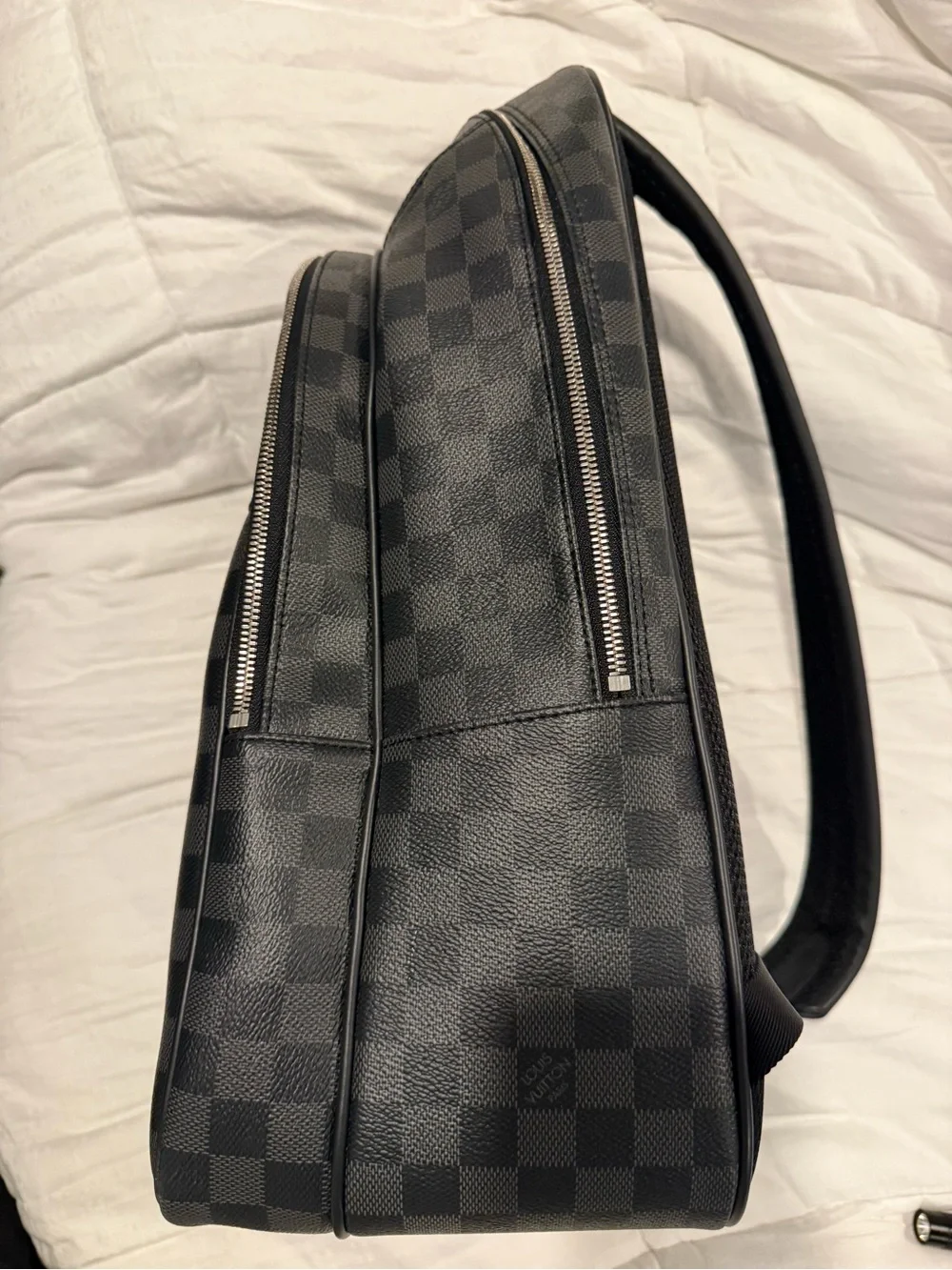 Louis Vuitton Black Damier Graphite Canvas Backpack with Silver Hardware